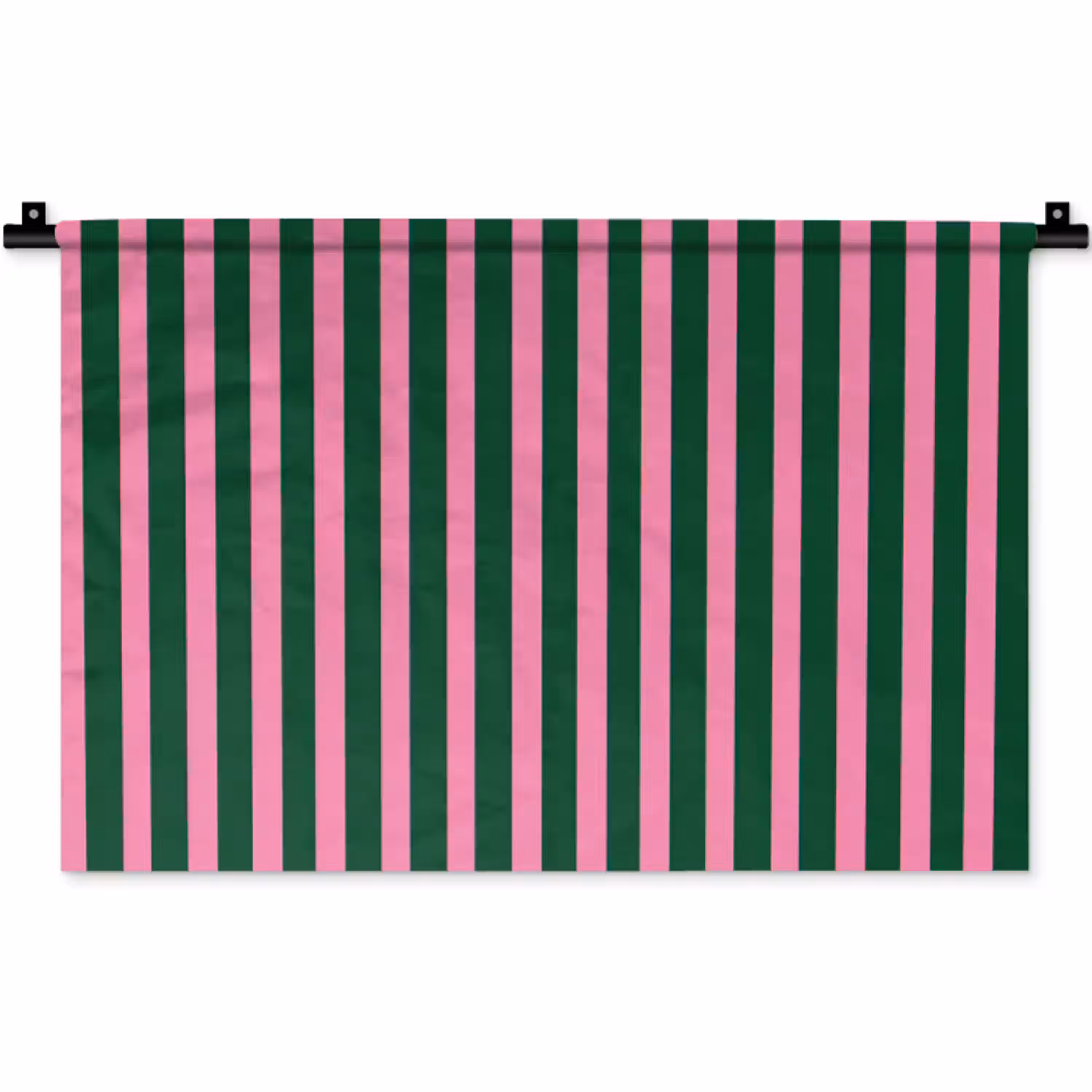 Verticale strepen - Groen - Roze Wandkleed katoen klein 269 -zz3d