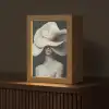 Modern - Vrouw - Hoed Light Box met kabel (Tafellamp) klein -z3d_website