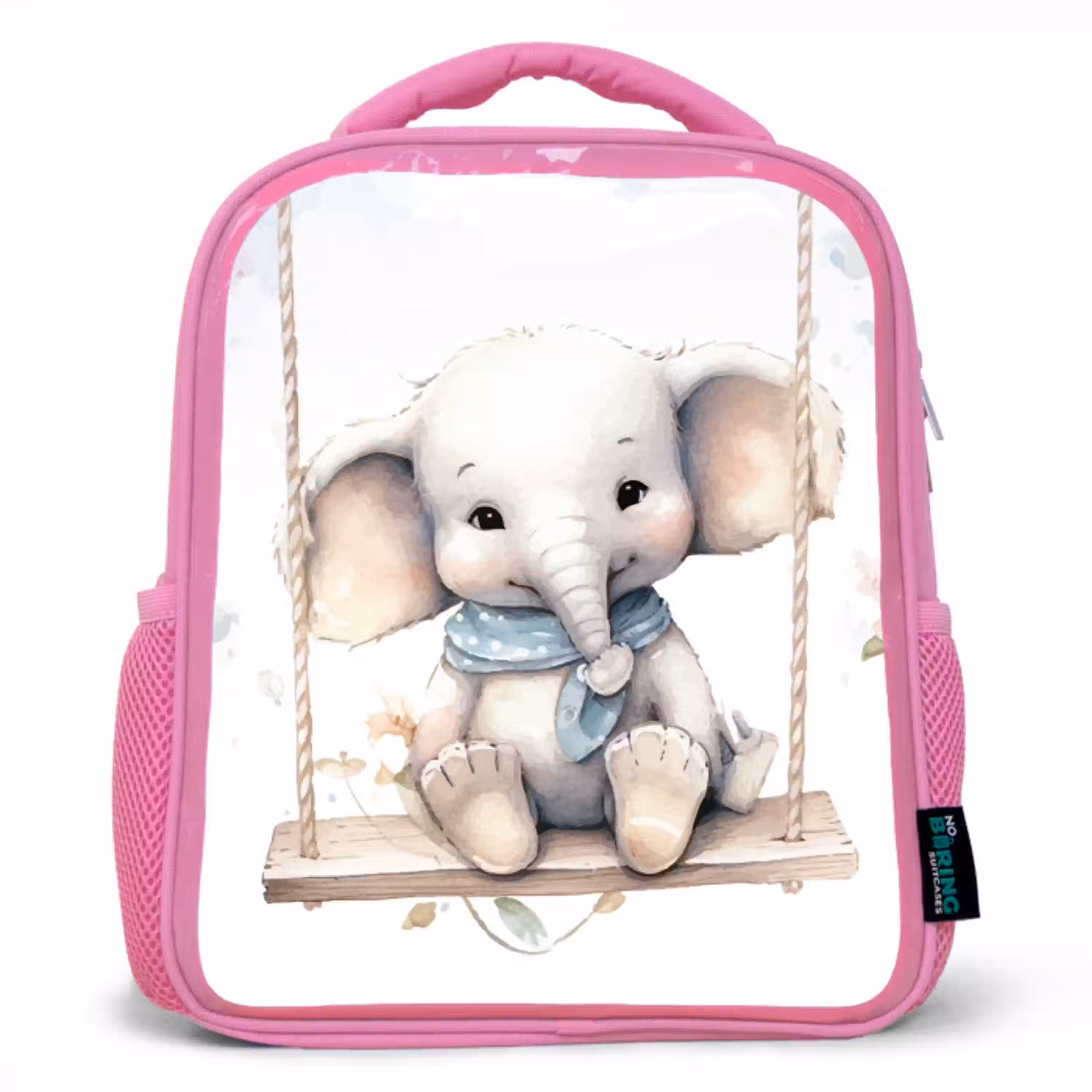 Olifant - Dier - Kinderen Kinderrugzak - Roze middel -3d