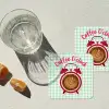 Koffie - Klok - Groen onderzetter kurk middel -sfeer4