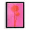 Palmbomen - Modern - Roze fotolijst zwart zonder passe partout klein -3d