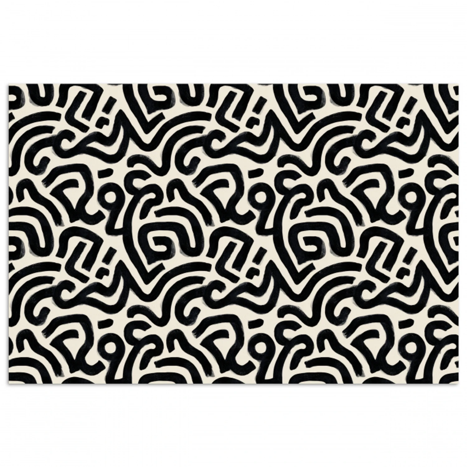 Modern - Abstract - Zwart poster papier klein 62 -3d