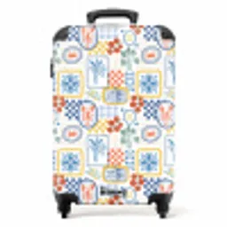 Zomer strand print kleurrijk NBS - Handbagage koffer - Volwassenen Unisex middel -productfoto_recht
