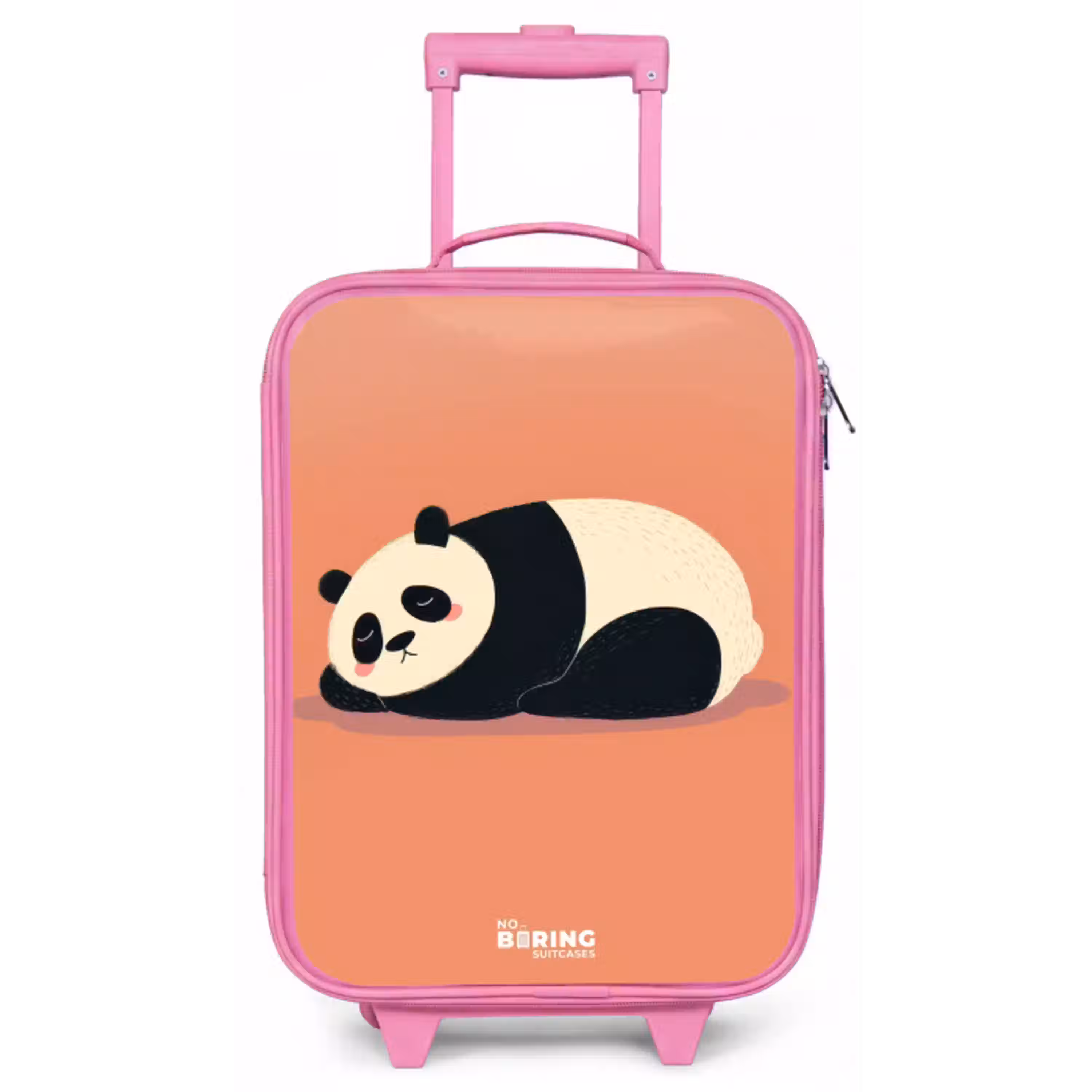 Panda - Slapen - Oranje Kinderkoffer - Roze klein -zz3dotto