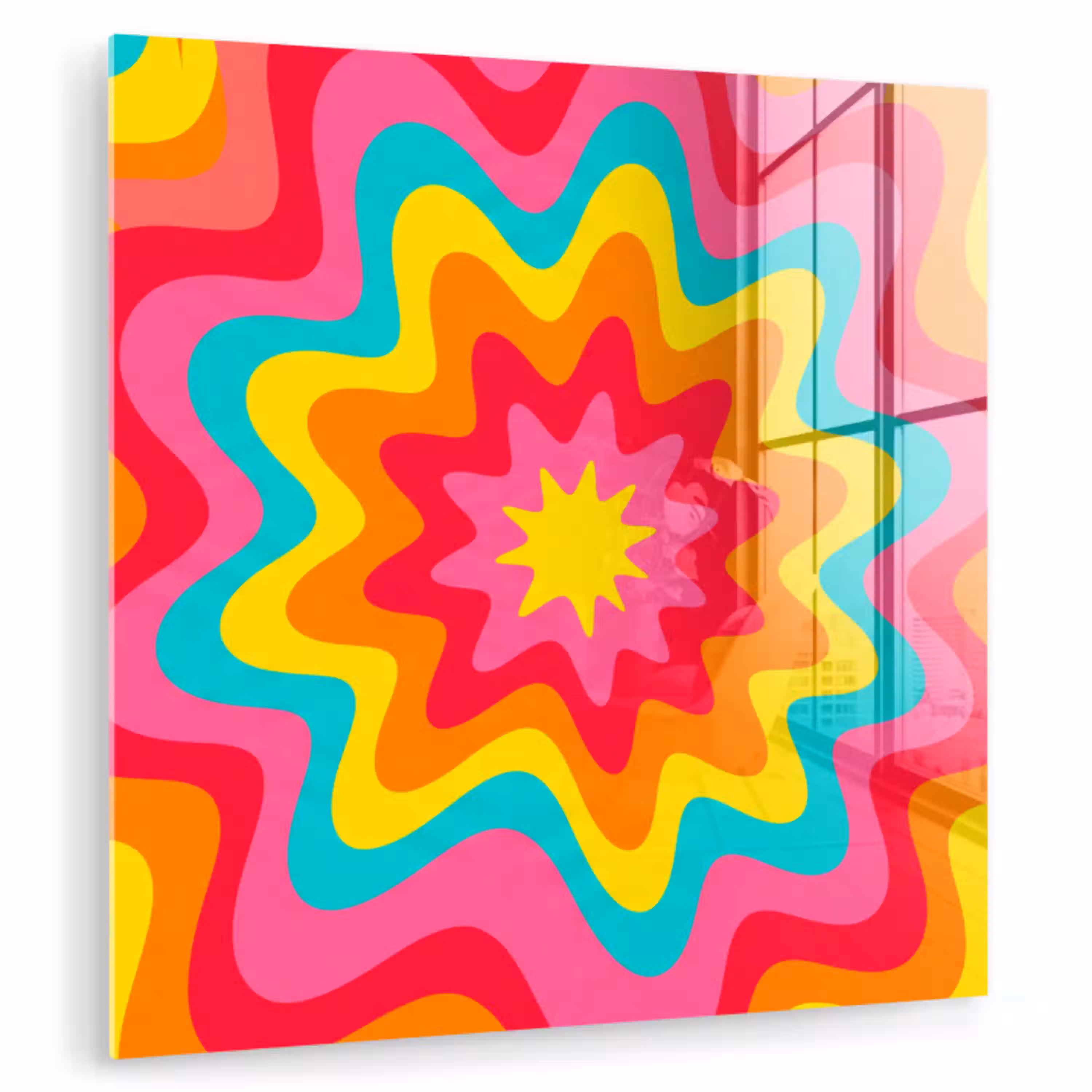 Patroon - Golvend - Kleurrijk plexiglas 5mm klein -zzzproduct_nieuw