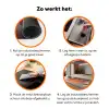 Zee - Boot - Wolken - Oranje Inductie beschermer vinyl 3mm klein -zzzzzzz-td-werking