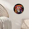 Graffiti - Leeuw - Bril - Zwart Wandcirkel kunststof plaat 5mm dik klein -sfeer5
