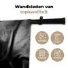 Dieren - Neushoorn - Zwart - Wit - Portret Wandkleed katoen klein -sfeer2