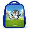 Penalty pinguïn Kinderrugzak - Blauw middel -3d