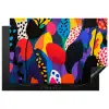 Bloemen - Bladeren - Abstract - Rood Inductie beschermer vinyl 3mm klein -3d