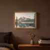 Bergen - Water - Bomen Light Box met batterij (Wandlamp) middel -sfeer4