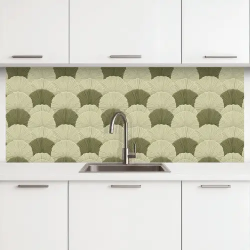 Bladeren - Structuur - Groen keuken achterwand 2 middel 871 -3d