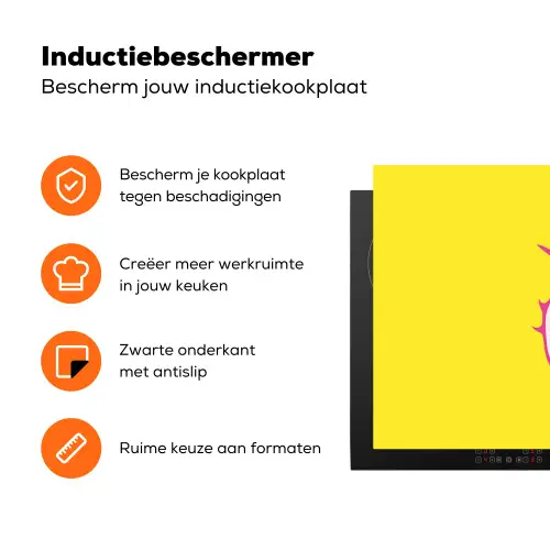 Illustratie - Drakenvrucht - Kleurrijk Inductie beschermer vinyl 3mm klein -zzzzzzz-td-ups