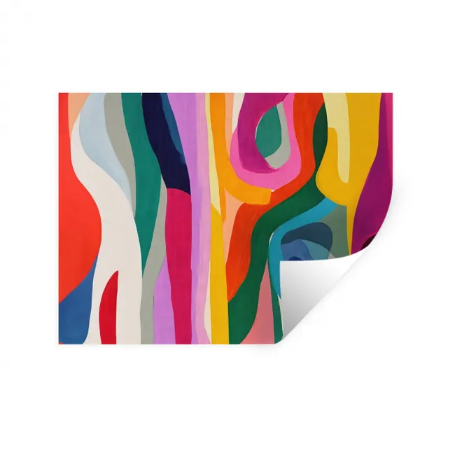 Wall Sticker - Abstract - Colorful - Waves - Lines