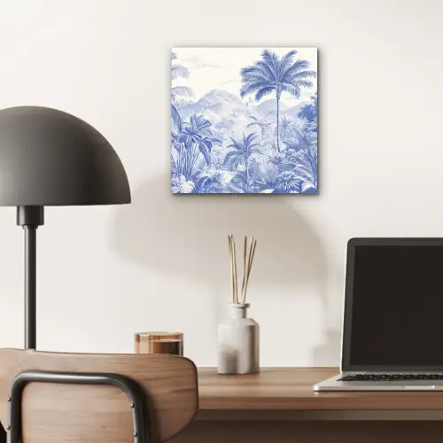 Tropisch - Jungle - Blauw aluminium wit klein -sfeer5