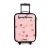 Hartjes - Patroon - Roze Kinderkoffer - Zwart klein -3d