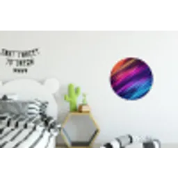 Snelheid - Kosmos - Kleurrijk Wandcirkel aluminium klein -kinderkamer