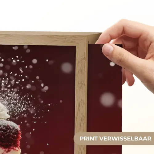 Rode - Velvet - Taart - Eten Light Box met batterij (Wandlamp) middel -USP_websiteprintNL