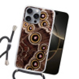 Vlinder - Vleugel - Abstract Hoesje iPhone 16 Pro Max met koord klein -sfeer1