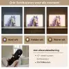 Paard - Dieren - Meiden - Paars - Bruin Light Box met batterij (Wandlamp kind) middel -USP_lichtkleurNL