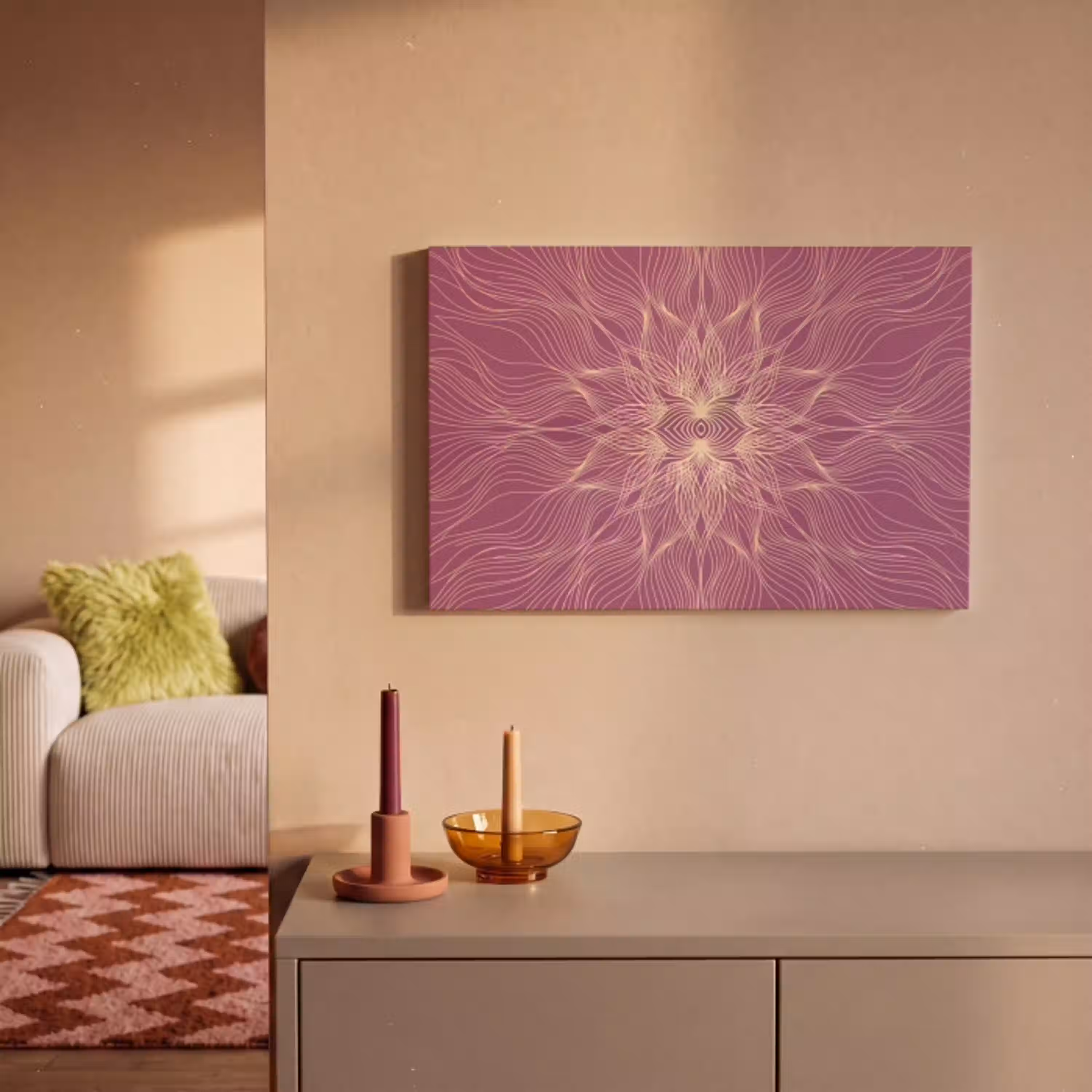 Lijnen - Patroon - Abstract canvas 2cm klein -sfeer1