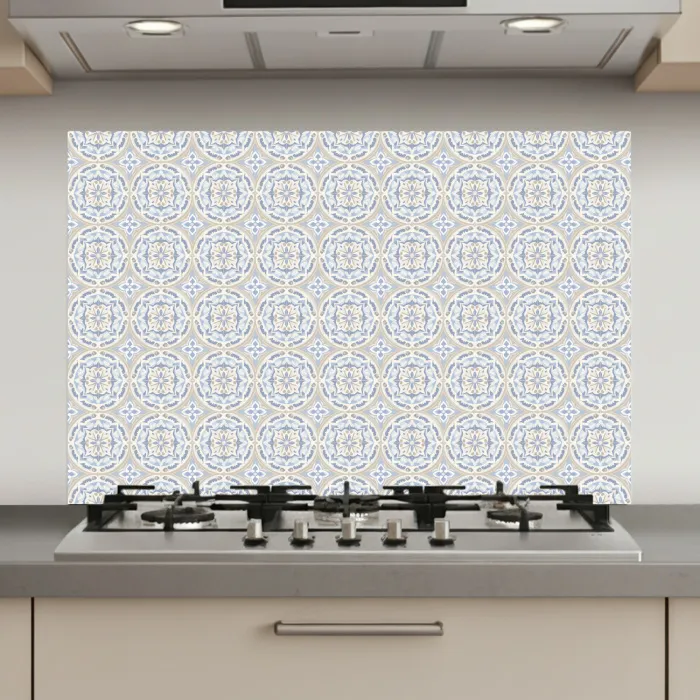 Tegel - Patroon - Meerkleurig keuken achterwand spatscherm klein 900 -3d_website