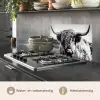 Koe - Schotse hooglander - Zwart - Wit - Dier - Natuur - Wild keuken achterwand spatscherm klein -usp_NL