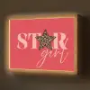 Star girl - Rood - Panter - Ster Light Box met batterij (Wandlamp) middel -z3d_website