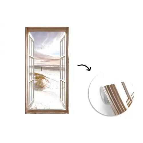 Doorkijk - Strand - Duinen - Natuur - Landschap fotobehang vinyl groot -3d