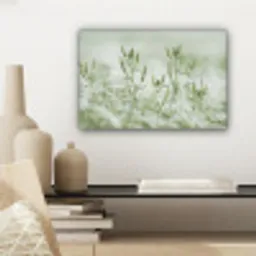 Grassen - Minimalistisch - Groen canvas 2cm klein -sfeer6
