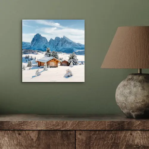 Landschap - Winter - Sneeuw aluminium wit klein -sfeer2