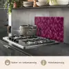 Bladeren - Patroon - Burgundy keuken achterwand spatscherm klein 900 -usp_NL