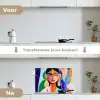 Portret - Vrouw - Modern keuken achterwand spatscherm klein -voor_na_NL