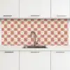 Retro - Klassiek - Roze keuken achterwand 2 middel 871 -3d