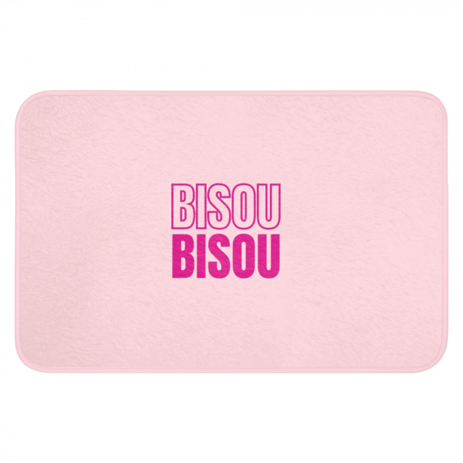 Bisou - Roze - Minimalistisch Badmat klein -3d