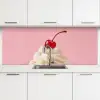 Kers - Slagroom - Roze keuken achterwand 2 middel -3d