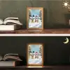 Vrolijk -  Sneeuw - Kleurrijk Light Box met kabel (Tafellamp) klein -sfeer3