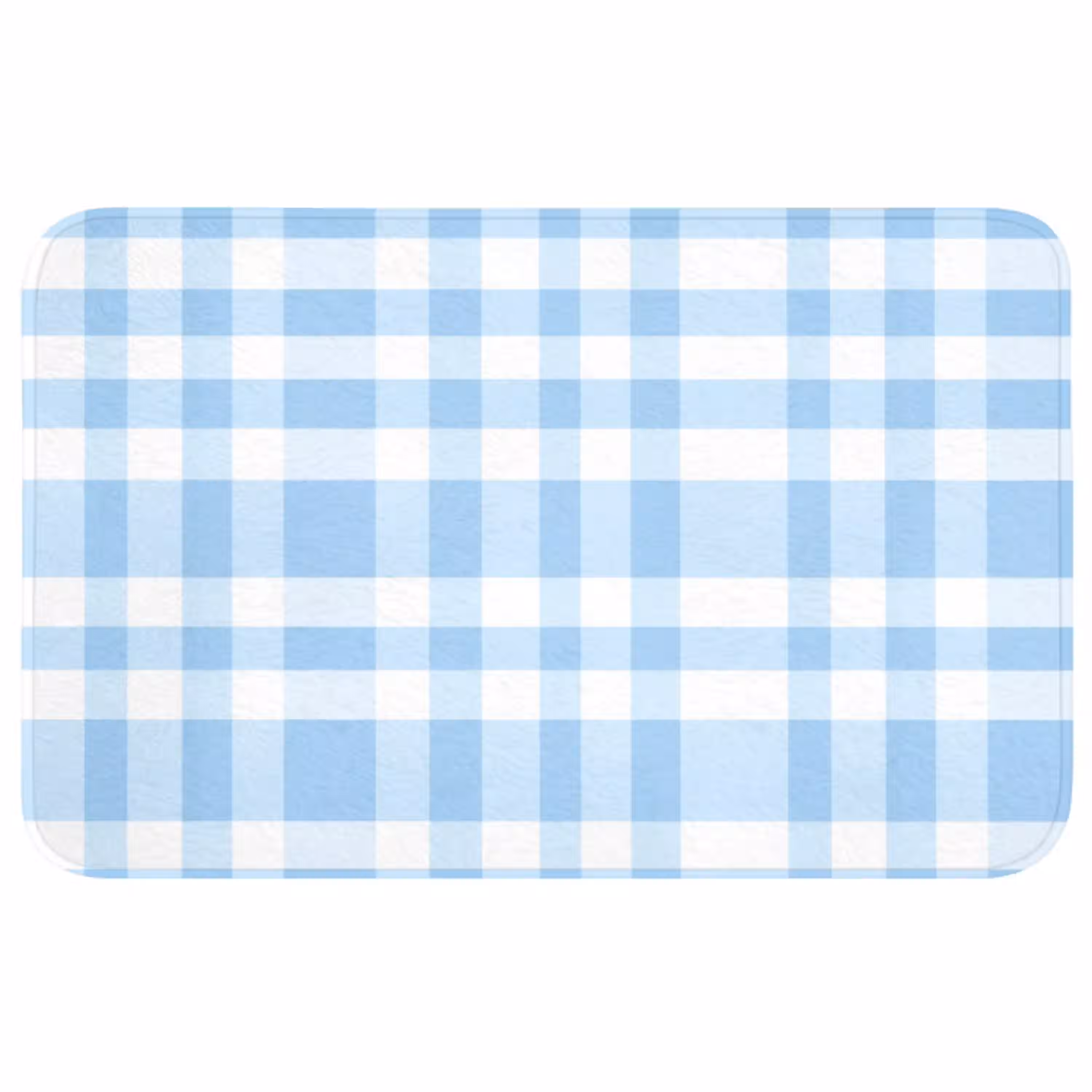 Ruit - Patroon - Blauw Badmat middel 997 -3d