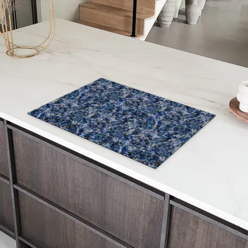 Graniet - Blauw - Koel Inductie beschermer vinyl 3mm klein 276 -sfeer8