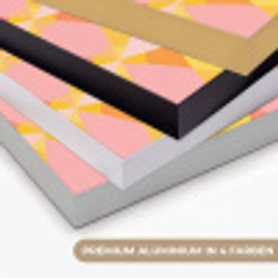 Kleurrijk - Ruitpatroon - Bladvormen Textielframe zwart klein 947 -USP_kleurenDE