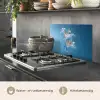 Lelies - Blauw - Glazen keuken achterwand spatscherm klein -usp_NL