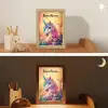 Eenhoorn - Roze - Kleurrijk - Sprookjesbos Light Box met kabel (Kinderlampje) klein -sfeer3_kind