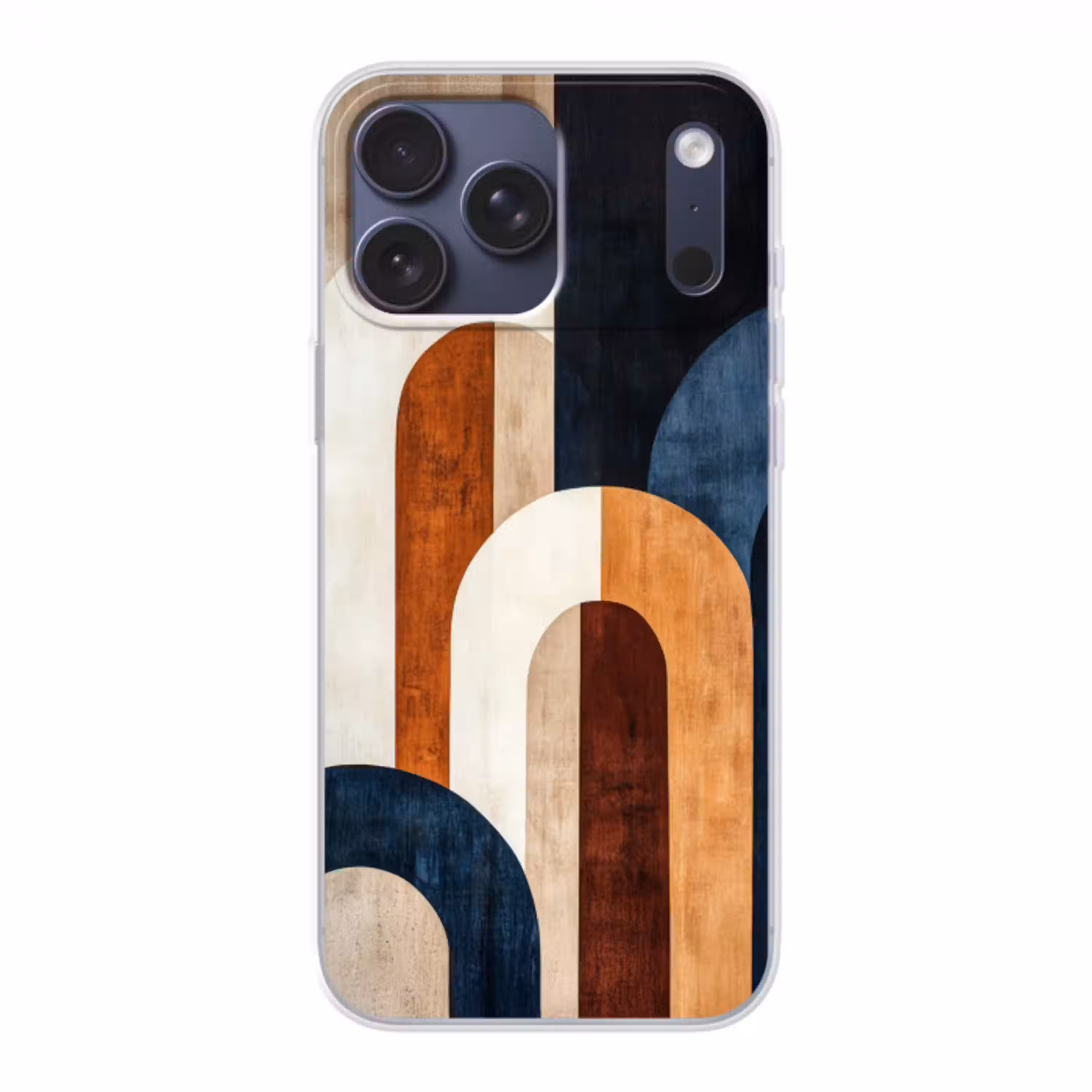 Abstract - Vormen - Donkerblauw Telefoonhoesje iPhone 17 Pro Max klein -3d