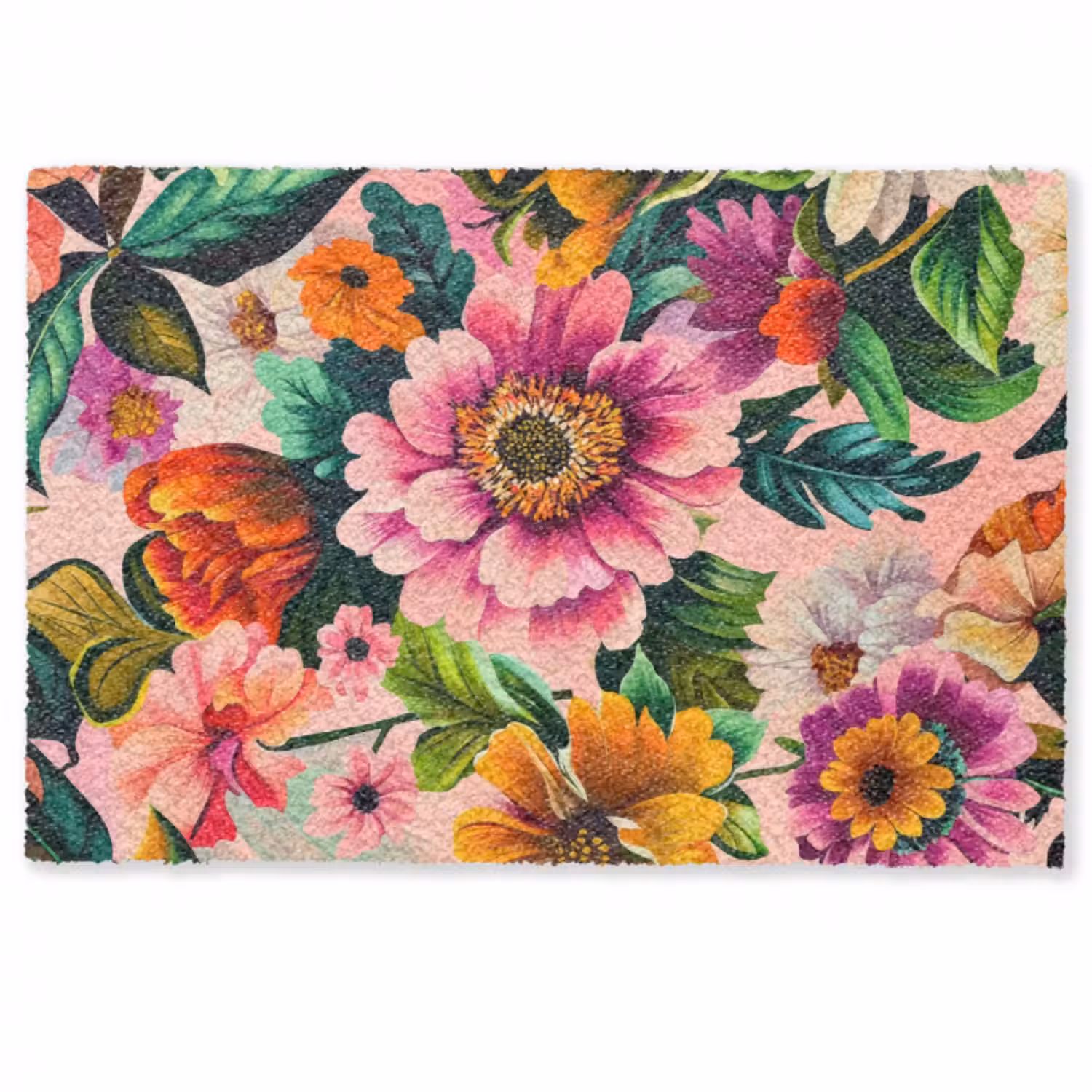 Fußmatte - Blumen - Bunt - Rosa