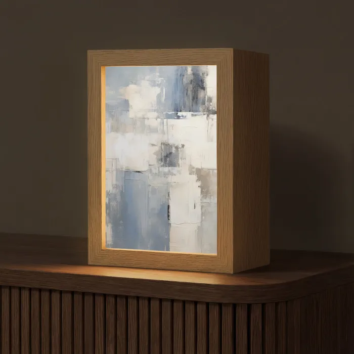 Aquarel - Abstract - Kunst Light Box met kabel (Tafellamp) klein -z3d_website