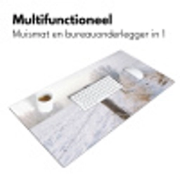 Hek - Sneeuw - Mist - Platteland - Nostalgisch Muismat XXL klein -sfeer4