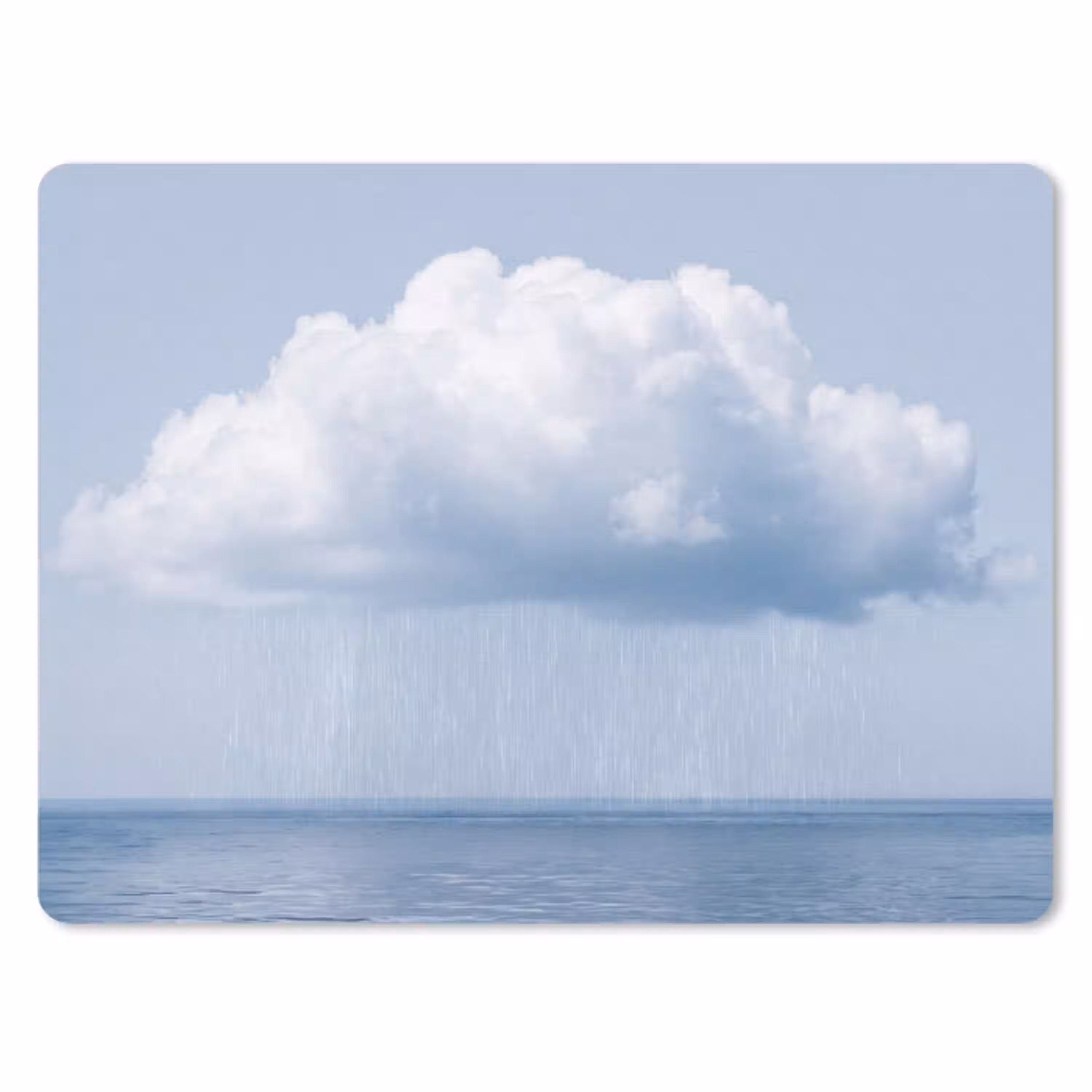 Wolk - Regen - Natuur muismat rubber klein -3d