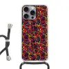 Waterverf - Rood - Geel Hoesje iPhone 16 Pro Max met koord klein 804 -3d