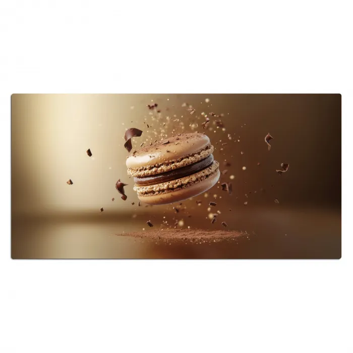 Chocolade - Macarons - Eten - Snoep Muismat XXL klein -3d_leeg