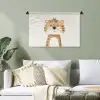 Tijger - Wilde dieren - Pastel Wandkleed katoen klein -sfeer7